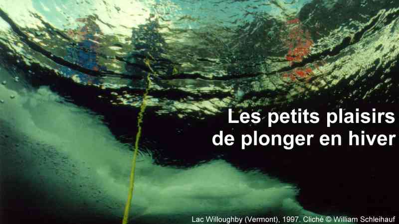 Les petits plaisir de plonger en hiver